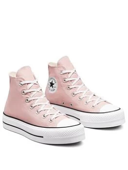 Converse Chuck Taylor All Star Lift Canvas Platform Hi Top Plimsolls - Pink, Size 7, Women