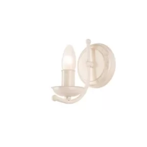 image of Luca Traditional Candle Wall Light White, 1x E14