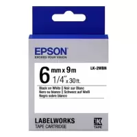 image of Epson LK-2WBN Black on White Labelling Tape 6mm x 9m