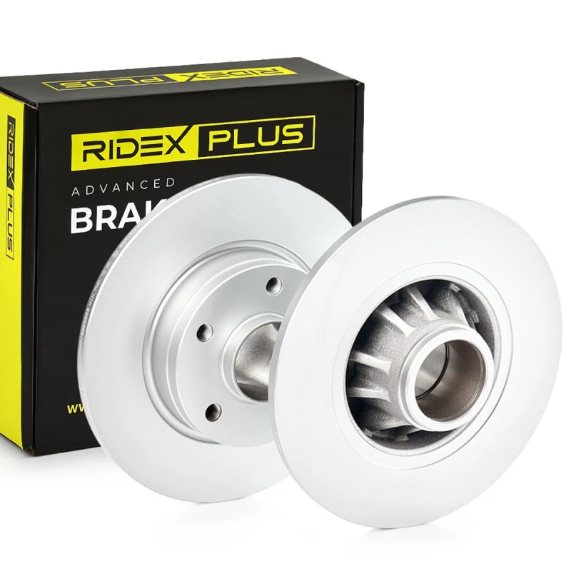 Image of RIDEX PLUS 82B0394P Brake disc Solid, High-carbon, without ABS sensor ring Brake Disc (82)