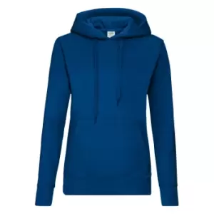 Image of Fruit Of The Loom Ladies Lady Fit Hooded Sweatshirt / Hoodie (XS) (Navy)