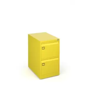 Image of Dams MTO Steel 2 Drawer Executive Filing Cabinet 711mm High - White