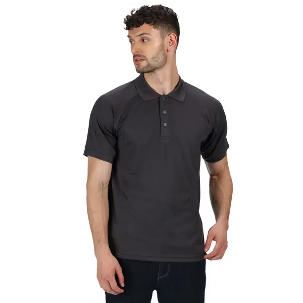 Image of Regatta Mens Coolweave Moisture Wicking Quick Dry Polyester Polo Shirt S - Chest 37-38' (94-96.5cm) Iron TRS147-7NV-S