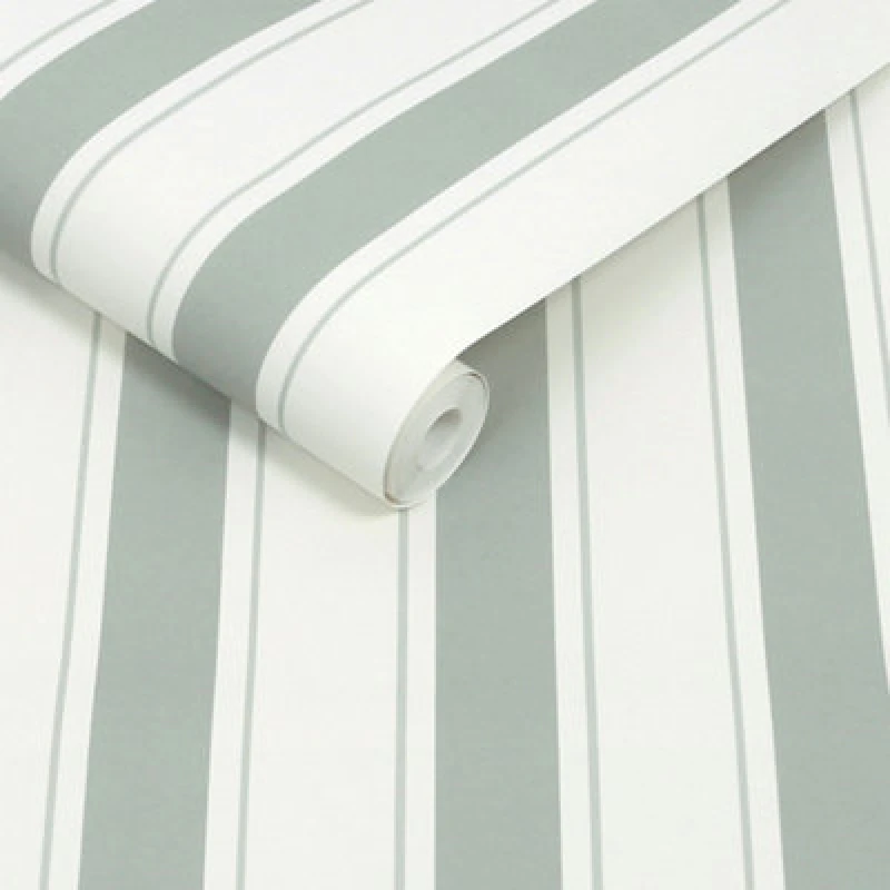 Image of Sophie Allport Oundle Stripe Morning Fog Wallpaper