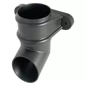 image of FloPlast 68mm Cast Iron Style Round Line Downpipe Shoe - Black