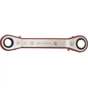 image of Senator Metric Double End Ring Ratchet Spanner, Chrome Vanadium Steel, 12 Points