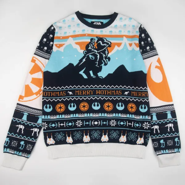 image of Star Wars Merry Hothmas Knitted Christmas Jumper - M