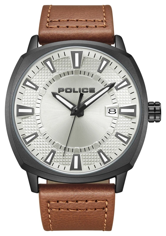 Image of Police Police Urban Rebel Brown Leather Strap Watch