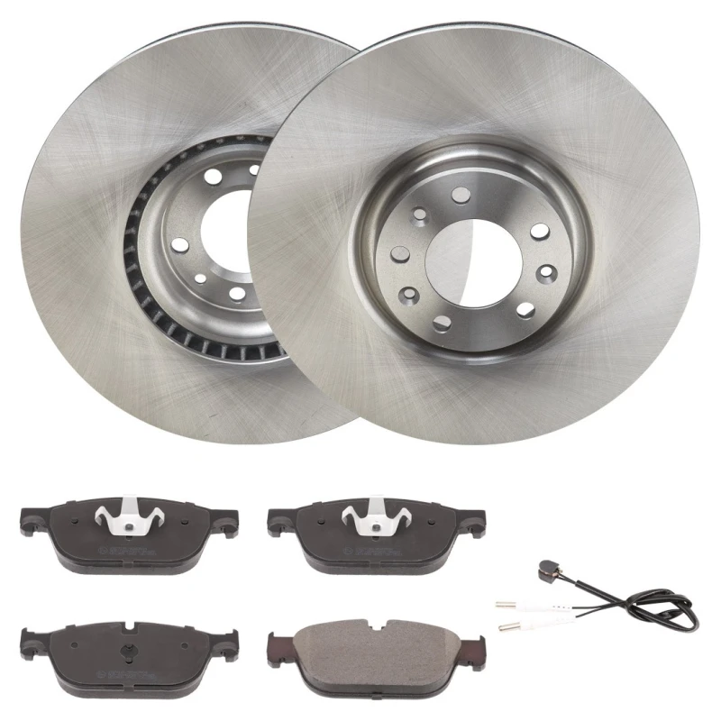 Image of RIDEX 3405B2112 Brake disc and pads set Front Axle, Brake Disc Type: Vented, incl. wear warning contact Brake Set,disc brakes (3405)