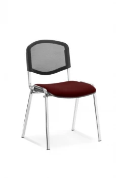 Image of ISO Chrome Frame Mesh Back Bespoke Colour Fabric - (Min Order Qty X 4) Ginseng Chilli