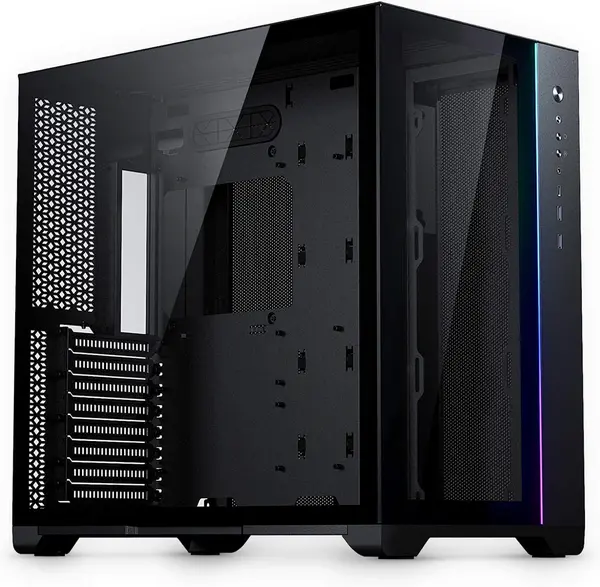 Image of Magniumgear NEO Qube 2 Dual Chamber ATX Mid-Tower DRGB Gaming PC Case - Black - MG-NE620Q_DBK02
