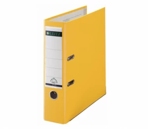 Image of Leitz Polyproplyne Lever Arch A4 80mm Yellow PK10