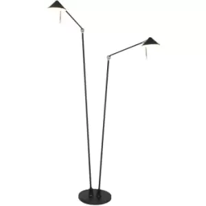 image of Sienna Punkt LED Multi Arm Floor Lamp Black Matt, Steel, Plastic White