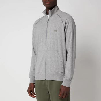 Image of Hugo Boss Mix and Match Lounge Zip Through Jacket Open Grey Size L Men