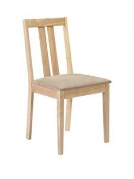 image of Julian Bowen Pair Of Rufford Dining Chairs - Natural