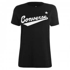 image of Converse Nova Logo T Shirt Ladies - Black