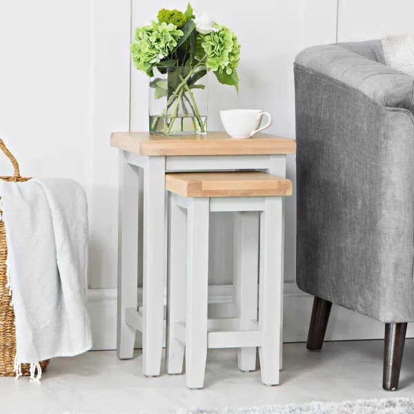 Image of K Living Lina Nest Of 2 Tables Grey