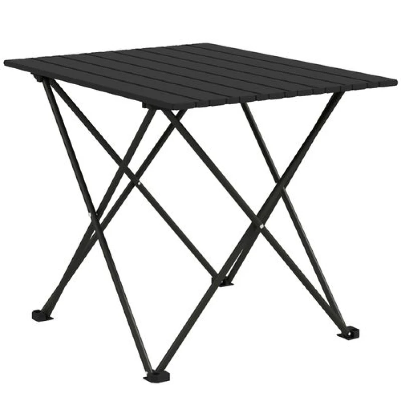 Image of Outsunny Folding Camping Table for Outdoor Camping, Picnic, Hiking, Black Black