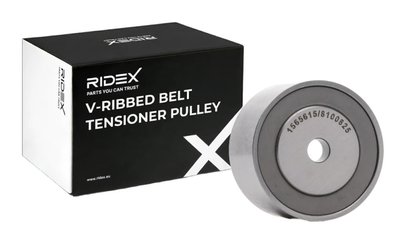 Image of RIDEX 310T0092 Tensioner Pulley with fastening material Metal Tensioner Pulley,v-ribbed belt (310)