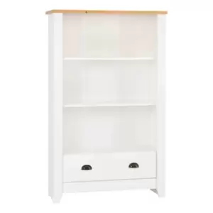 image of Seconique Ludlow Bookcase - White/Oak Effect