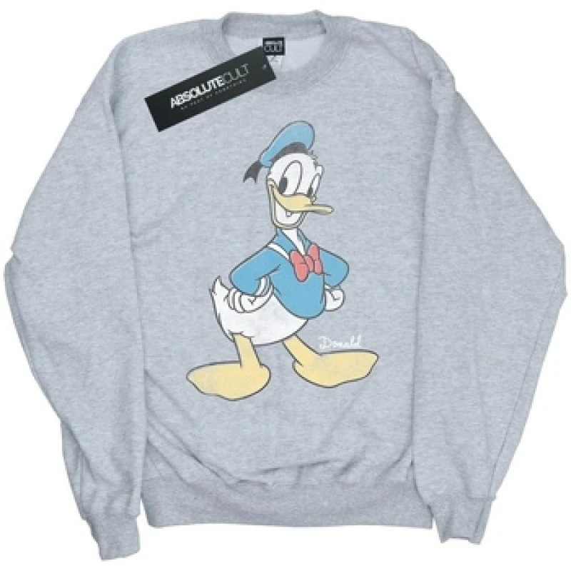 Image of Disney Donald Duck Classic Donald Sweatshirt Grey male