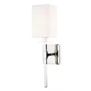 image of Hudson Valley Lighting Taunton 1 Light Wall Sconce in Polished Nickel