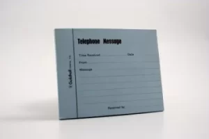 Image of Exacompta Guildhall Telephone Message Pad 100 Sheet 127x102mm Pack of