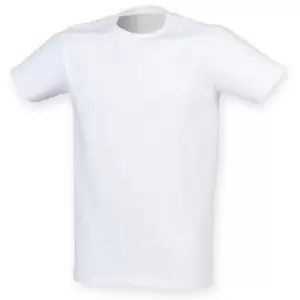 image of Skinni Fit Men Mens Feel Good Stretch Short Sleeve T-Shirt (L) (White)