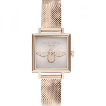 image of 3D Bee Square Dial Blush Sunray & Pale Rg Watch