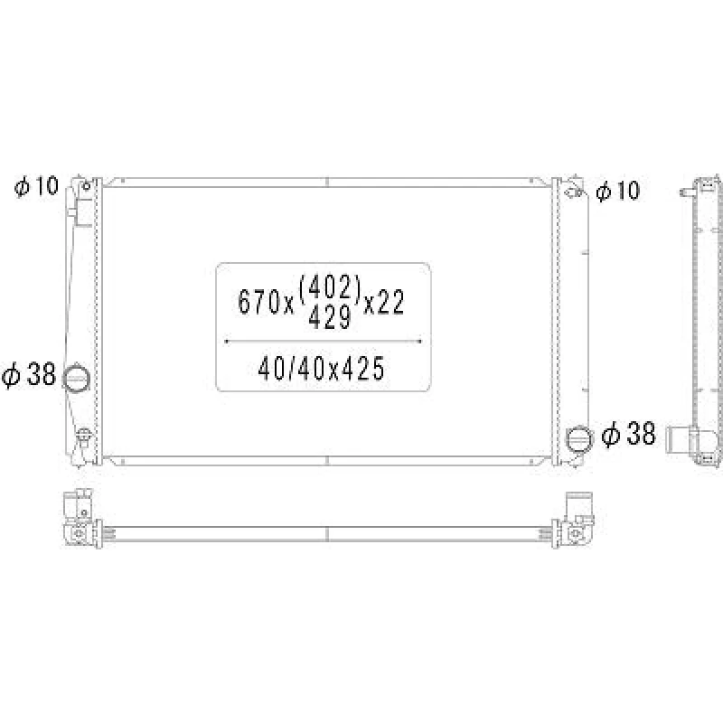 Image of Engine radiator DIEDERICHS DCM3291