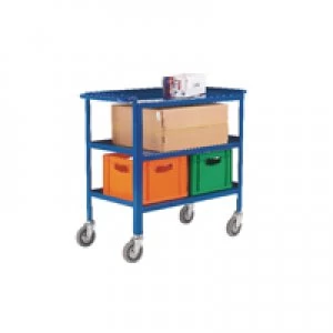 Image of Slingsby VFM Service Trolley 3-Tier With 150mm Castors Blue 306749