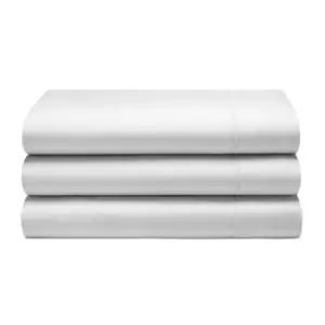Image of Belledorm Cotton Sateen 1000 Thread Count Flat Sheet (Double) (White)