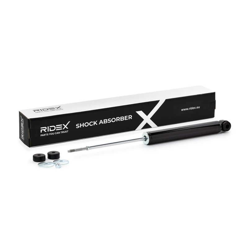 Image of RIDEX 854S1047 Shock absorber Rear Axle, Gas Pressure, Monotube, Absorber does not carry a spring, Top pin Shock Absorber (854)
