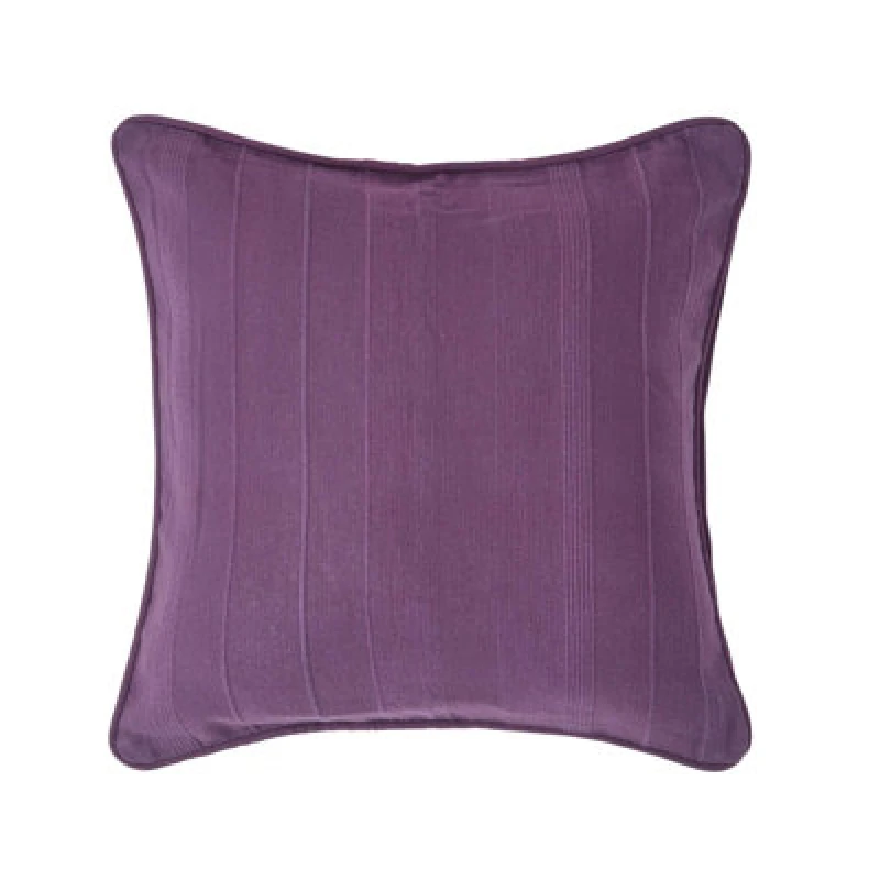 Image of Homescapes Cotton Rajput Ribbed Purple Cushion Cover, 60 X 60 Cm