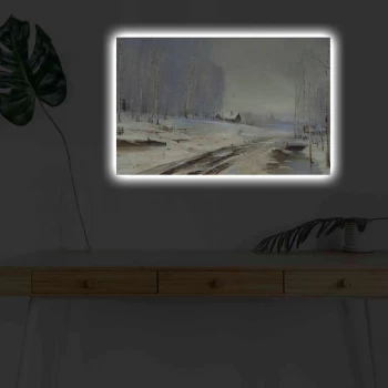 Image of 4570KARDACT - 039 Multicolor Decorative LED Lighted Canvas Painting