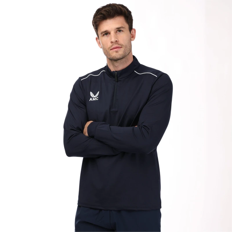 Image of Castore quarter Zip Top - Blue Blue XS
