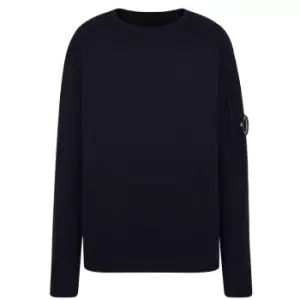 Image of CP COMPANY BoyS Lens Crew Sweatshirt - Blue
