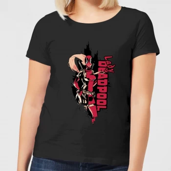 Image of Marvel Deadpool Lady Deadpool Womens T-Shirt - Black - XXL