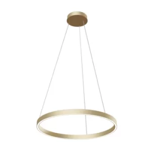 Image of Modern Rim Integrated LED Brass Ring Pendant Ceiling Light