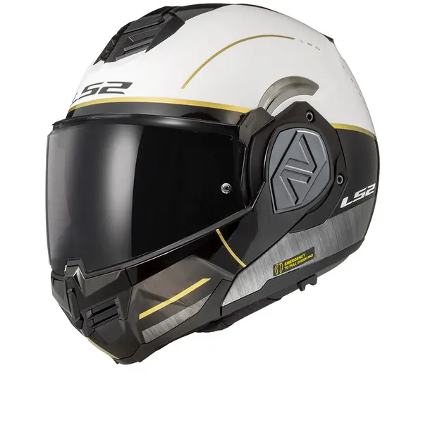 Image of LS2 FF906 Advant Iron Matt White Black Jeans-06 Modular Helmet Size L