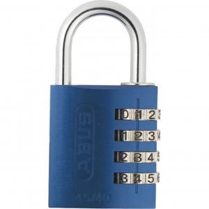 Image of Abus 145 Series Aluminium Combination Padlock 40mm Blue Standard