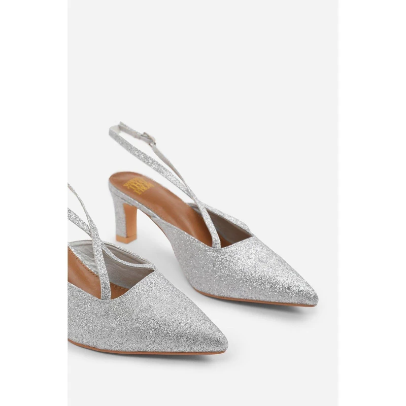 Image of Wheres That From Womens Block Court Shoes SilverFine female 4 (37)
