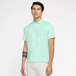 Image of Nike Player Print Polo Shirt Mens - Green