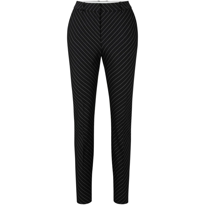 Image of Boss Womens Tamata Cigarette Trousers Black female 4 (XXS)