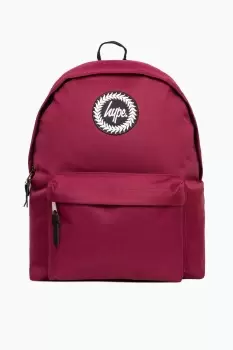 Image of HYPE BURGUNDY BADGE BACKPACK