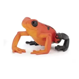 image of Papo Wild Animal Kingdom Red Equatorial Frog Toy Figure, 3 Years Or Above, Orange/Black (50193)