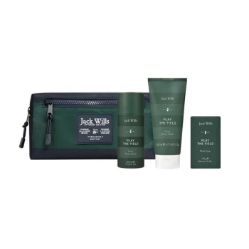 image of Jack Wills Mens Travel Bag Gift Set - Navy