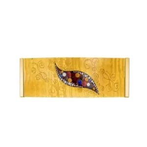 Image of Emozione Designer Glass Wall Light Polished Gold - Kiss Gold Pattern, 2x G9