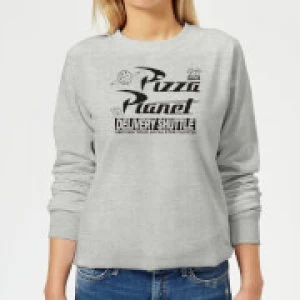 Image of Toy Story Pizza Planet Logo Womens Sweatshirt - Grey - 3XL