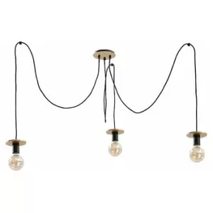 image of Keter Saturn Cluster Pendant Ceiling Light Gold, 3x E27